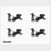 Chariot (paardenvervoer), Grieks reliëf Rechthoekige Sticker (Vel)