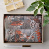  Chariot Race Black White Horse Decoupage Tissuepapier (Geschenk)