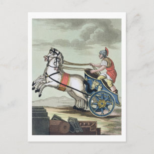 Charioter, van "L'Antica Roma", 1825 (met kleurenv Briefkaart