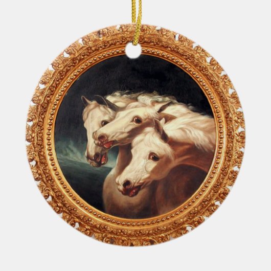 Chariotpaarden van Farao Keramisch Ornament (Voorkant)