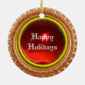 Chariotpaarden van Farao Keramisch Ornament (Achterkant)