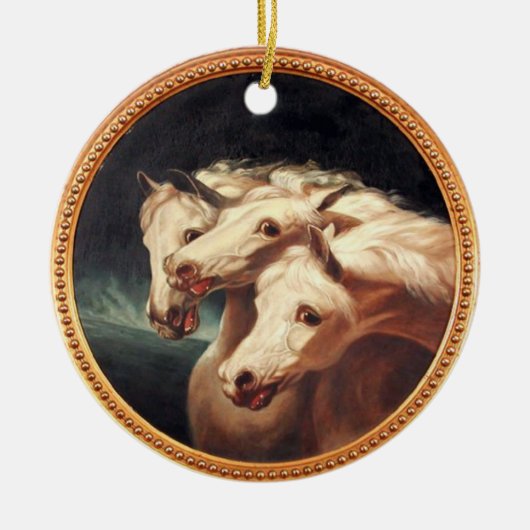 Chariotpaarden van Farao Keramisch Ornament (Voorkant)