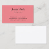 Charisma Kleur Modern Eenvoudige Sjabloon Typograf Visitekaartje (Voorkant / Achterkant)