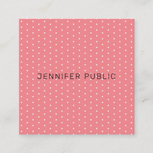 Charisma Red en Light Blauwgroen elegant eenvoudig Vierkante Visitekaartje (Voorkant)