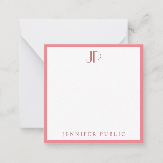 Charisma Red Modern Sjabloon Initiaal Monogram (Voorkant)