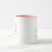 Charisma Red Monogram Initiaal Vervang Jouw naam Mok (Midden)
