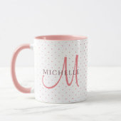 Charisma Red Monogram Initiaal Vervang Jouw naam Mok (Links)