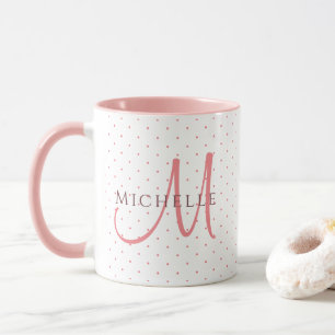 Charisma Red Monogram Initiaal Vervang Jouw naam Mok