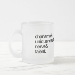Charisma Uniekheid Nerve en Talent Matglas Koffiemok