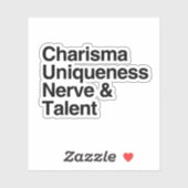 Charisma Uniekheid Nerve Talent Sticker (Vel)