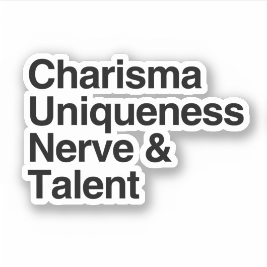 Charisma Uniekheid Nerve Talent Sticker (Voorkant)