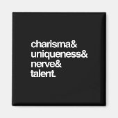 Charisma Uniqueness Nerve and Talent Magneet (Voorkant)
