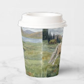 Charismatic Pinto Icelandic Mare watercolor Papieren Bekers (Rechts)