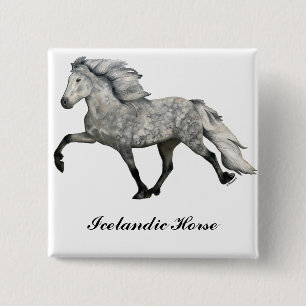 Charismatisch Vierkante Button 5,1 Cm