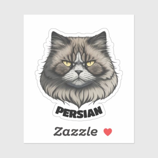 Charismatische Perzische Kat Sticker (Vel)