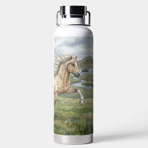 Charismatische Pinto IJslandse Merrie aquarel Waterfles