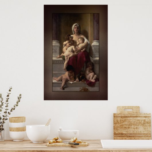 Chariteit van William Adolphe Bouguereau Poster (Keuken)
