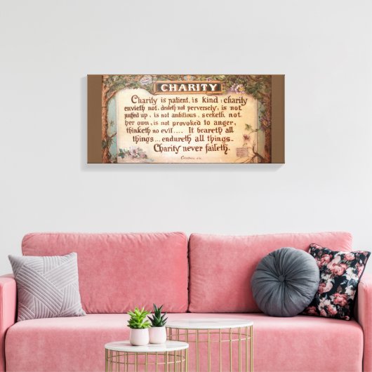 Chariteit van zuster Maurice Schnell Canvas Afdruk (Insitu (Woonkamer))