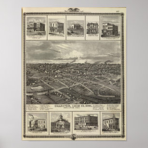 Chariton, Iowa-bedrijven in Davenport Poster