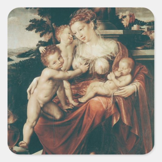 Charity, 1544-58 vierkante sticker (Voorkant)