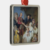 Charity, 1777 metalen ornament (Rechts)