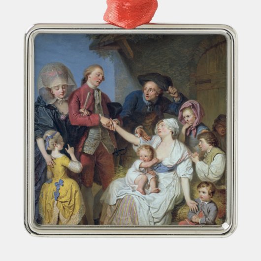 Charity, 1777 metalen ornament (Voorkant)