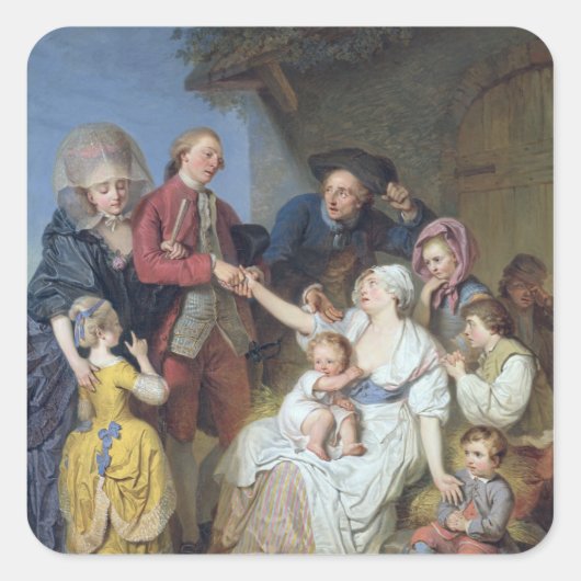 Charity, 1777 vierkante sticker (Voorkant)