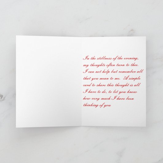 Charity Angel, aan je denken Kaart (Binnen)