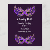 Charity ball maskerade party flyer (Voorkant)