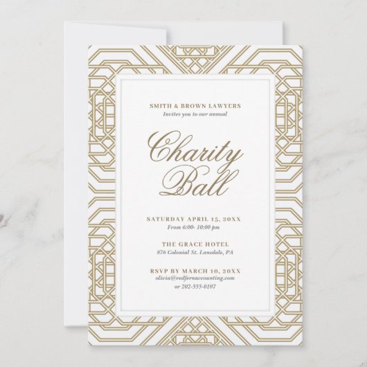 Charity Ball Party Kaart (Voorkant)