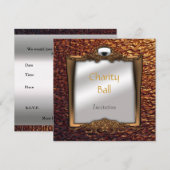 Charity Ball-uitnodiging Kaart (Voorkant / Achterkant)