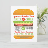 Charity BBQ chill en grill fundraiser PTO kerk Kaart (Staand voorkant)