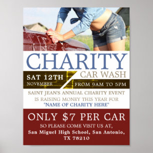 Charity Car Wash Event Adverteren Poster