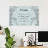 Charity Caring - Quote Gezegde Proverb Poster (Thuiskantoor)