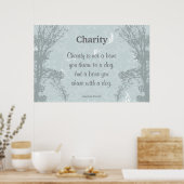 Charity Caring - Quote Gezegde Proverb Poster (Keuken)