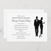 Charity Dinner Black Stropdas Event Kaart (Voorkant / Achterkant)