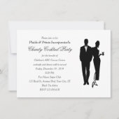 Charity Dinner Black Stropdas Event Kaart (Voorkant)