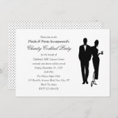 Charity Dinner Black Stropdas Event Kaart (Voorkant / Achterkant)