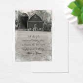 Charity Favor Country Barn Wedding Visitekaartjes (Bureau)