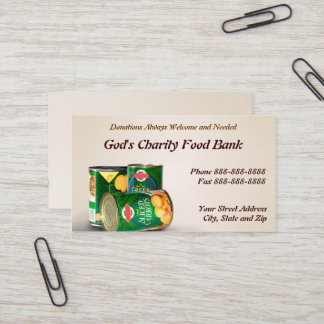 Charity Food Bank Non Profit Visitekaartje