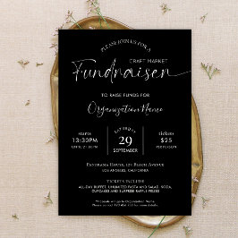 Charity Fundraiser Logo minimalistisch zwart-wit Kaart