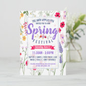 Charity fundraiser PTA PTO Spring festival nodigt  Kaart (Staand voorkant)