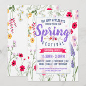 Charity fundraiser PTA PTO Spring festival nodigt  Kaart (Voorkant / Achterkant)