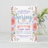 Charity fundraiser PTA PTO Spring festival nodigt  Kaart (Staand voorkant)