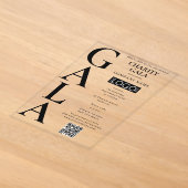 Charity Gala Fondsenwervingsactiviteit QR Code Log Acryl Uitnodigingen (Laagn)