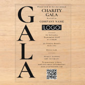 Charity Gala Fondsenwervingsactiviteit QR Code Log Acryl Uitnodigingen (Voorkant)