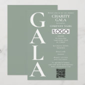 Charity Gala Fondsenwervingsactiviteit QR-code Log Kaart (Voorkant / Achterkant)