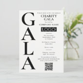 Charity Gala Fundraising Event QR Code Logo Kaart (Staand voorkant)