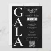 Charity Gala Fundraising Event QR Code Logo Kaart (Voorkant)