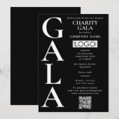 Charity Gala Fundraising Event QR Code Logo Kaart (Voorkant / Achterkant)